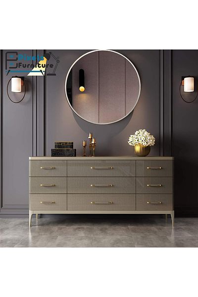 PixelsFurniture Pixel Furniture Round Wall Mirror with Aluminum Metal Frame, Silver