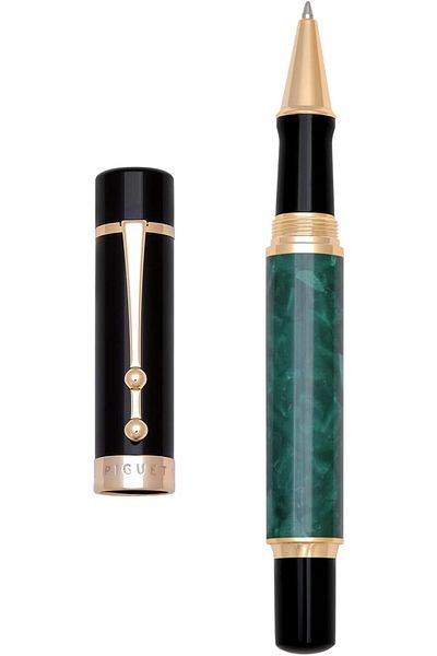 STOREMAX Ntwork - Luxury Taurus Ballpoint and Fountain Pen with Gold Plated Tip (Ballpoint Pen, Marble Vert) a