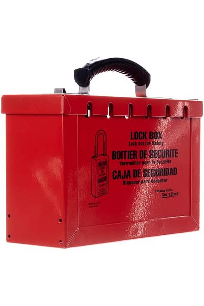 STOREMAX Bystoreby Lock Ml498A Steel Group Security Box, Red, 25.9 cm X 23.4 cm X 10.7 cm Newdesi