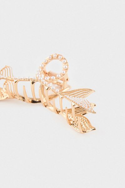 DeFacto Women's Pearl Gold Latch Buckle E8931Axns