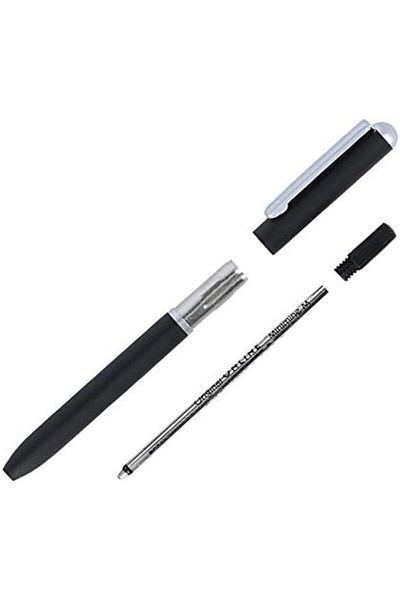 STOREMAX Ntwork Drehkugelschreiber Mini Wallet Black, Metal Clip and D1-Standardmine Art 1087243
