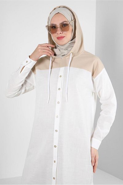 Alvina Cotton Hooded Tunic - 43854