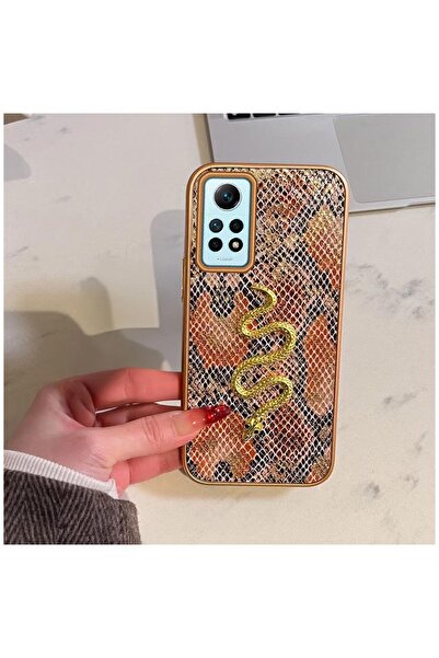 Zebana Xiaomi Redmi Note 12 Pro Uyumlu Kılıf Zebana Golden Serpent Silikon Kı...