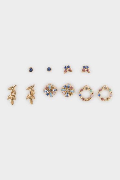DeFacto Women's 5-Piece Gold Earrings F0728Axns