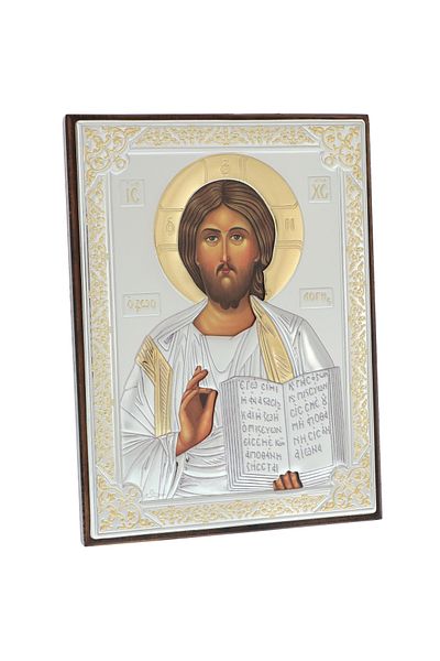 GiftExpress Icoana argintata cu Isus