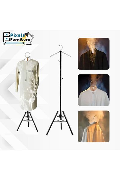 PixelsFurniture Pixel Furniture 2-in-1 Steamer and Hanger with Clothes Steaming Holes and Multi-Purpose Hanger in Stylish Design