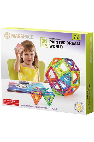 Magspace Set de constructie magnetic Magspace - Painted dream world