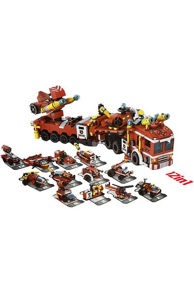 Mappy 12in1 Panlos Brick Construction Set - Fire Truck
