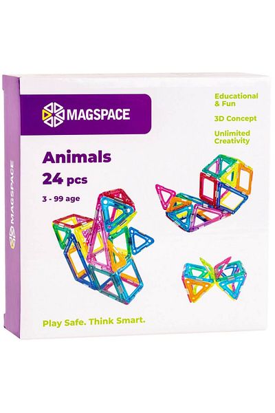 Magspace Set de constructie magnetic Magspace - Animals