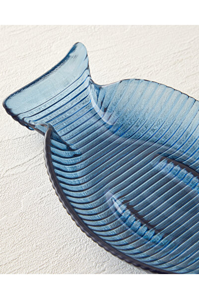 English Home Fishy Glass Snack Bowl 21 cm Blue