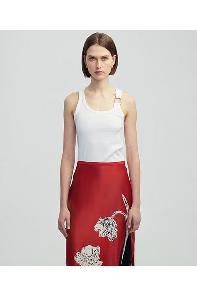 İpekyol Ribbed T-Shirt with Metal Accessories