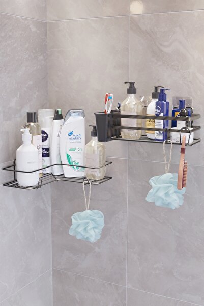 SUNTEL BANYO VE MUTFAK AKSESUARLARI Set de 2 rafturi de baie din inox - Organ...