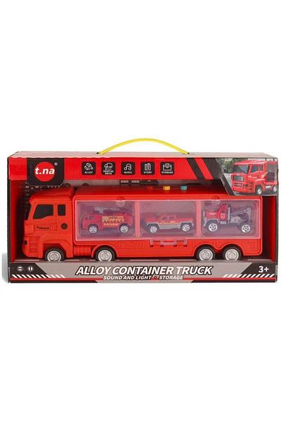 Mappy Mappy Truck Playset with 3 Metal Fire Trucks