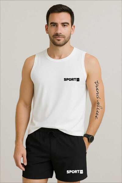 TREND ALİSSE Ανδρικό Σετ Αθλητικό Φανελάκι και Σορτς - Σορτς και Φανελάκι για...