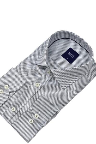 KAMER Чоловіча класична сорочка з довгими рукавами 3748 BGL-ST04396