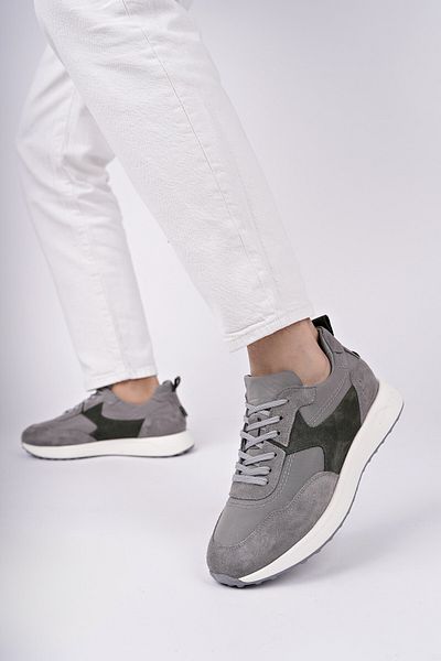 MUGGO Ανδρικά αθλητικά παπούτσια casual ανδρικά παπούτσια με παχιά σόλα Svenson με κορδόνια από γνήσιο δέρμα