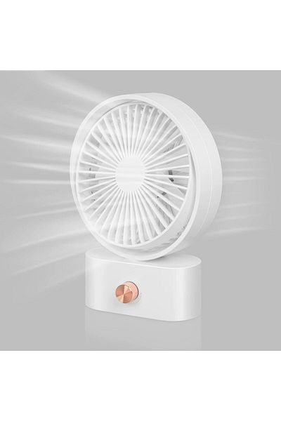 Ainseala battery desk fan, ABS, white, 2000 mAh, 3.5 W, 17.1 x 22.8 x 7.2 cm
