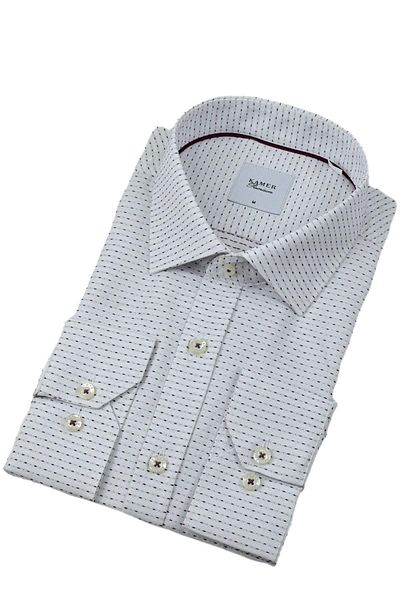 KAMER Men's Classic Polka Dot Long Sleeve Shirt 3706 Bgl-St04395