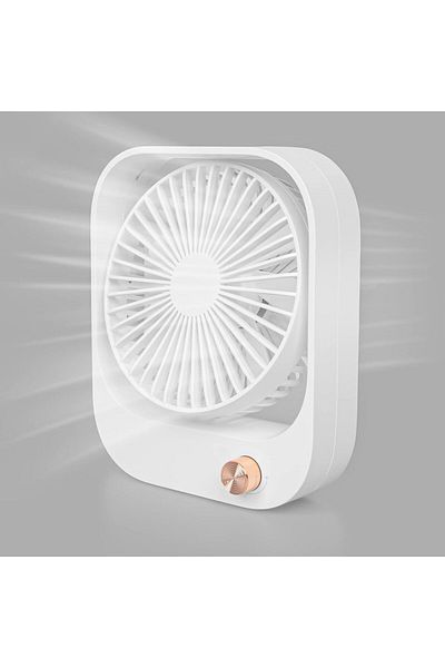 Ainseala fan, ABS, white, 17.2 x 20.8 x 6.5 cm, 2000 mAh