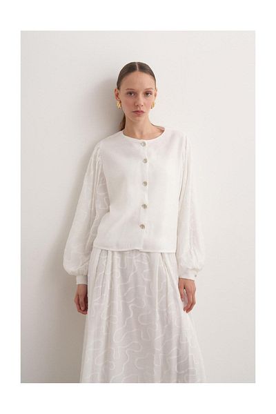 FUSHYA Buttoned Guipure Detailed Double Suit