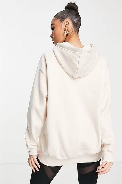 Nike Sportswear Fleece Hoodie Oversized Hooded Loose Cut Unisex Sweatshirt Ecru