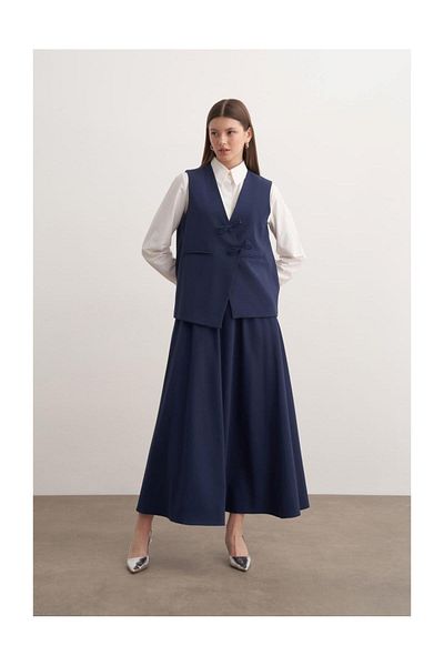 FUSHYA Bow Detailed Vest Suit