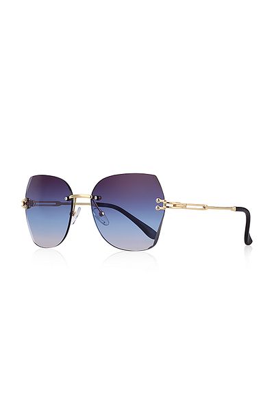 Kinary Women's Crystal Model Multicolor Metal Sunglasses Brown No:2