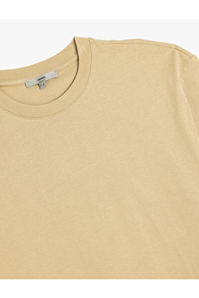 Koton Kısa Kollu Pamuklu Bisiklet Yaka Basic Oversize Tişört