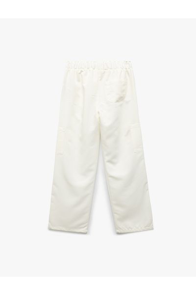 Koton Viscose Blended Pocketed Loose Fit Cargo Pants