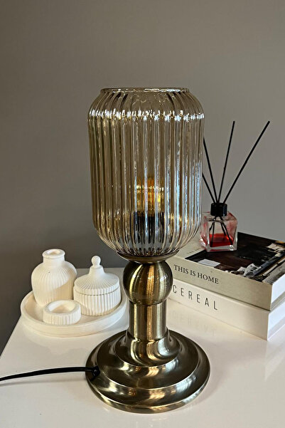 Bamyum Wingmn Cam Bal Rengi Masa Lambası Dekoratif Masaüstü Aydınlatma Hol Ab...