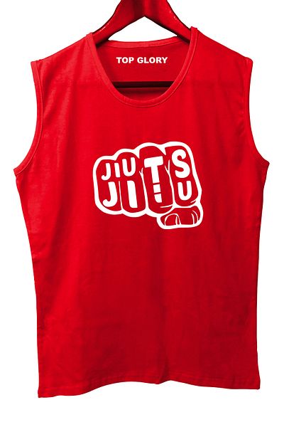 TOP GLORY Jiu Jitsu Printed Sleeveless Athlete T-Shirt Tank Top Athlete Fitness Athlete