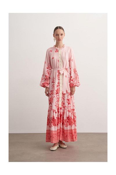 FUSHYA Floral Patterned Voile Dress