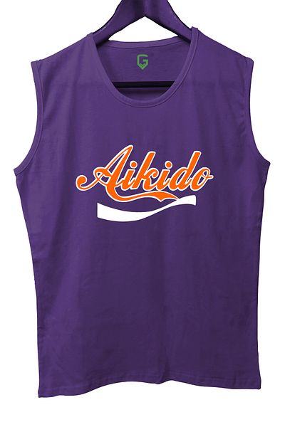 TOP GLORY Aikido Printed Sleeveless Athlete T-Shirt Tank Top Athlete Fitness Singlet
