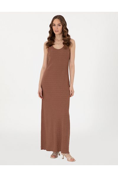 Pierre Cardin Brown Slim Fit Knitted Dress 50305997-Vr029