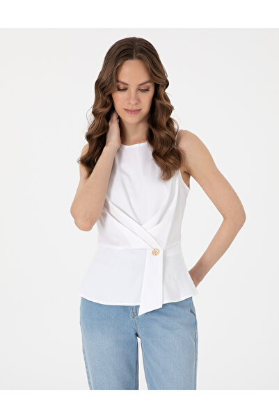 Pierre Cardin Beyaz Slim Fit Bluz 50301144-VR013