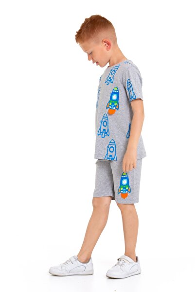 CiciTime Çocuk Modası Boy's Capri Casual Set with Summer Shorts