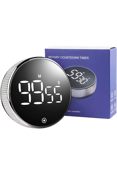 UmoTech Mutfak ve Ders İçin Dijital Zamanlayıcı, LED Ekranlı, Mıknatıslı, Kro...