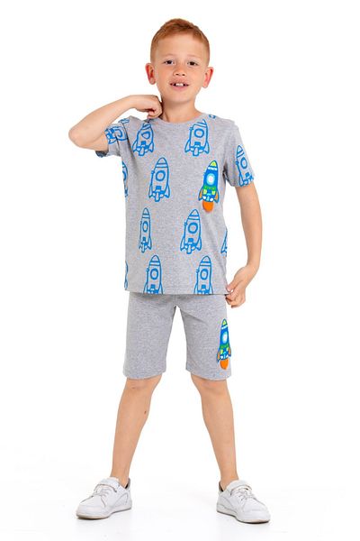 CiciTime Çocuk Modası Boy's Capri Casual Set with Summer Shorts