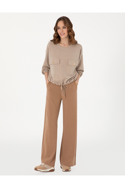 Pierre Cardin Brown Flare Fit Sweatpants 50301423-Vr029