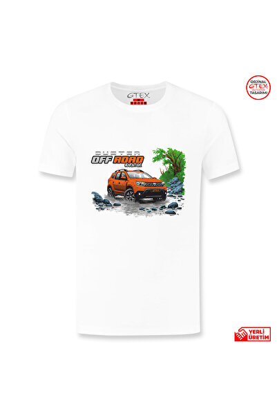 Duster Turuncu Gögüs Baskılı Kısa Kollu Tişört
