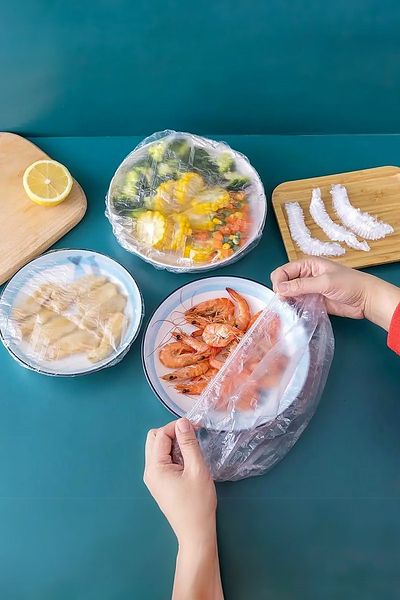 Soillium 100Pcs Flexible Elastic Plate Bonnet Food Bonnet for Food Storage and Freshness Preservation Fresh Keeping Stretch
