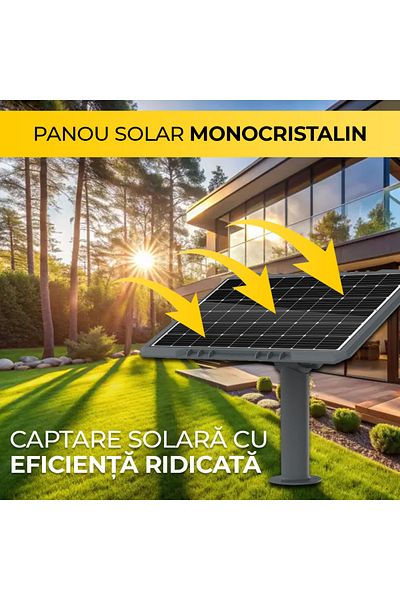 CLASSLIGHTS Kit Bandă LED Multicoloră, RGB, 10 Metri, Panou Solar Monocristalin, 100W, IP65, ClassLights