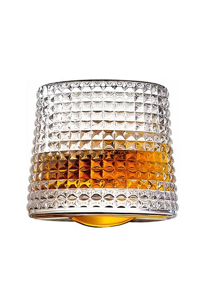 OEM Pahar whiskey, Deluxe, 160 ml, 7.3 x 6.8 cm, designul inovator, pereti grosi, baza rotativa