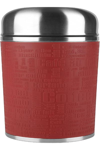 emsa Senator 1L Insulated Bottle with Red Sleeve – Travel Thermos Flask for Hot Water & Camping