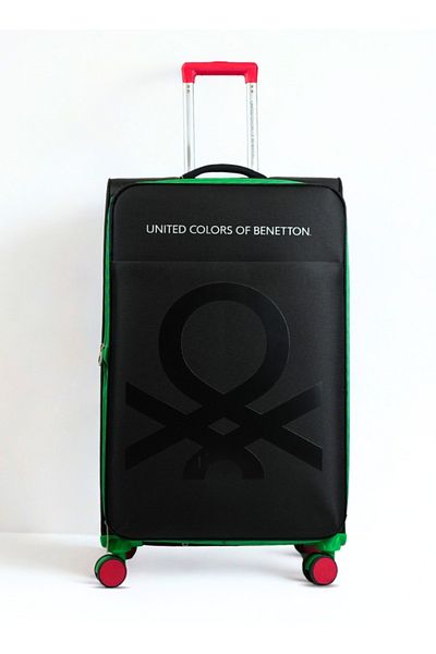 United Colors of Benetton مجموعة BNTE-50 من 3 حقائب سفر مزودة بقفل إدارة أمن النقل | 20/24/28 - أسود