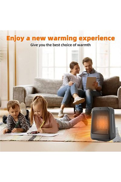 Yiko mini fan heater, black, 15 x 11 x 23 cm, 1500 W