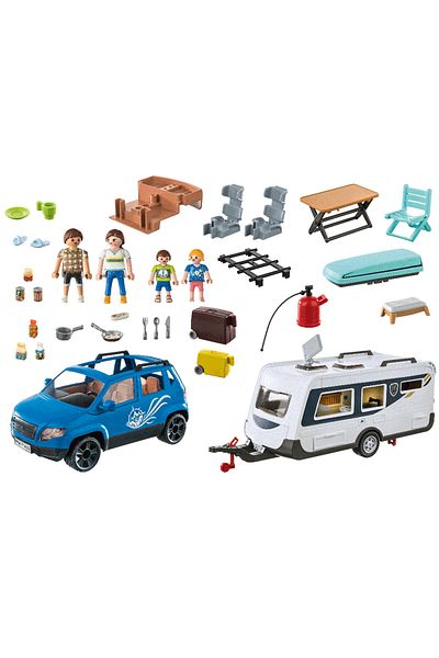 Playmobil Family Fun - Rulota cu masinuta