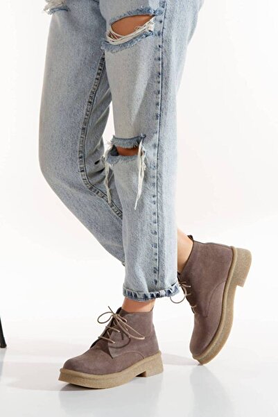 inyola حذاء قصير برباط من الجلد الطبيعي للنساء 5089