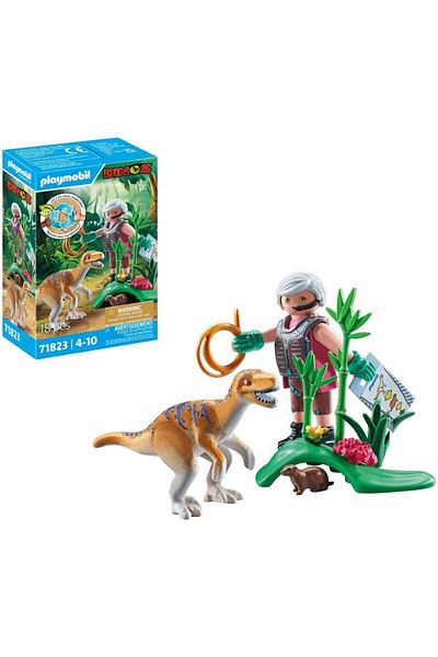 Playmobil Dinos - Velociraptor and researcher