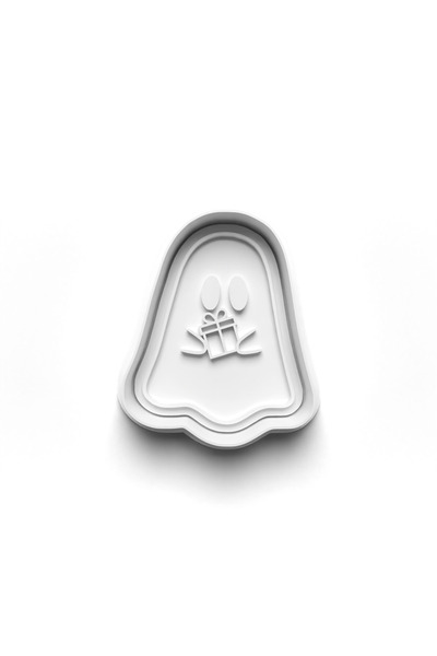Adana Pasta Malzemeleri Christmas New Year Ghost Cooky Cutter and Stamper 3D-...
